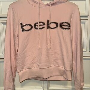 Bebe Light Pink Logo Hoodie